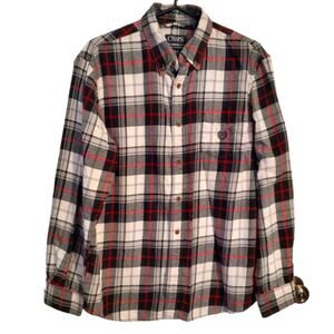CHAPS Men's Long sleeved plaid flannel shirt Button up sz.LG